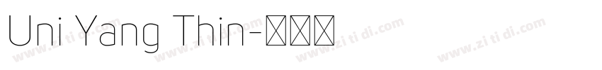 Uni Yang Thin字体转换